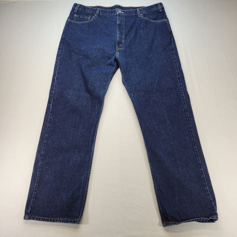 VTG Levi's 505 Jeans Mens 44x32 Regular Straight Dark Wash Y2K Denim